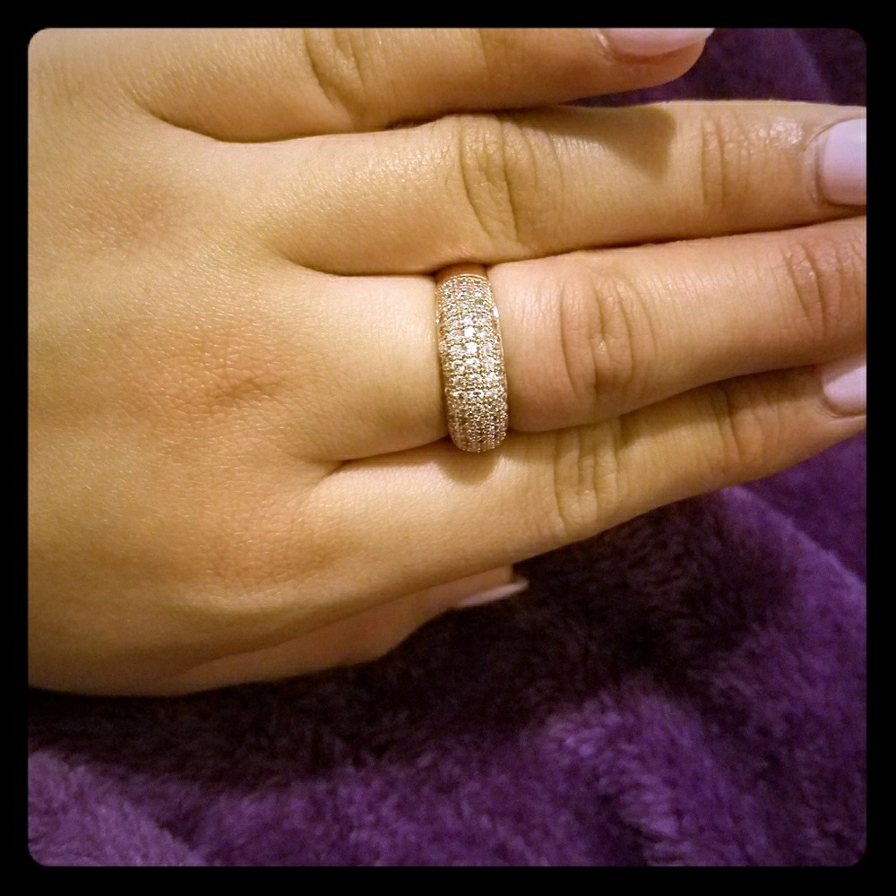 Rose Gold Cz Pave Ring
